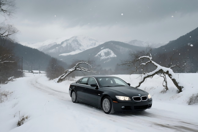 car in the winter